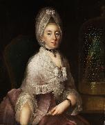 Johann Carl Loth Portrait einer Dame mit Papageienkafig Sweden oil painting artist